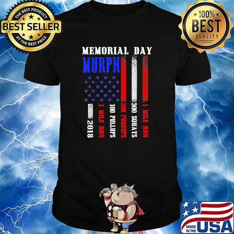 Murph 2021 Memorial Day Workout Patriotic WOD Tee Memorial Shirt