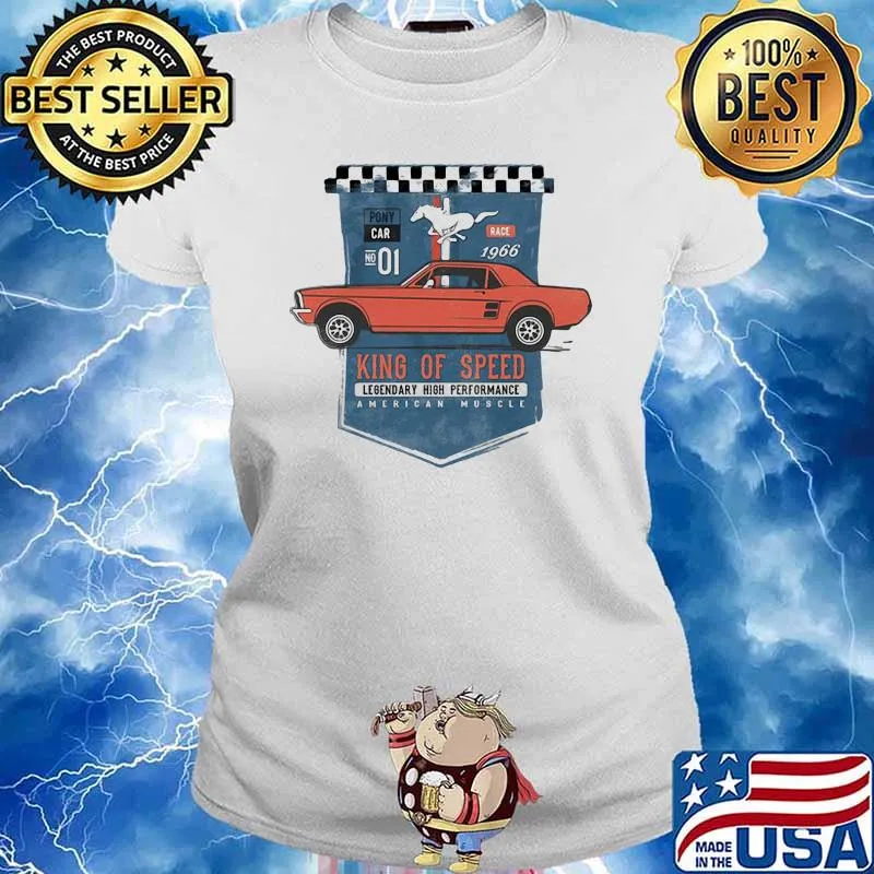 Mustang King Of Speed Legendary High Performance American Muscle Shirt Ladies tee