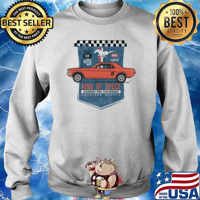 Mustang King Of Speed Legendary High Performance American Muscle Shirt Sweater