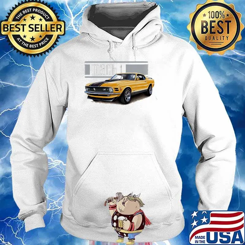 Mustang Mach 1 1970 In Grabber Orange Shirt Hoodie