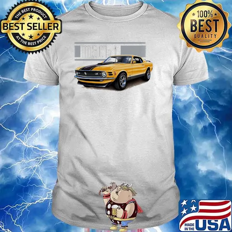Mustang Mach 1 1970 In Grabber Orange Shirt