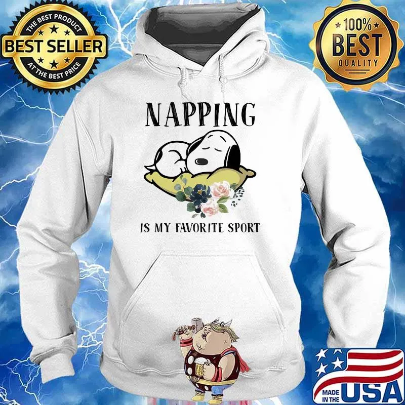 Napping Is My Favorite Sport Snoopy Flower Shirt Hoodie