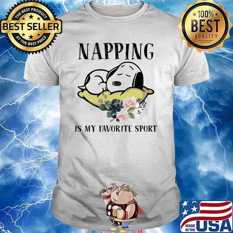 Napping Is My Favorite Sport Snoopy Flower Shirt
