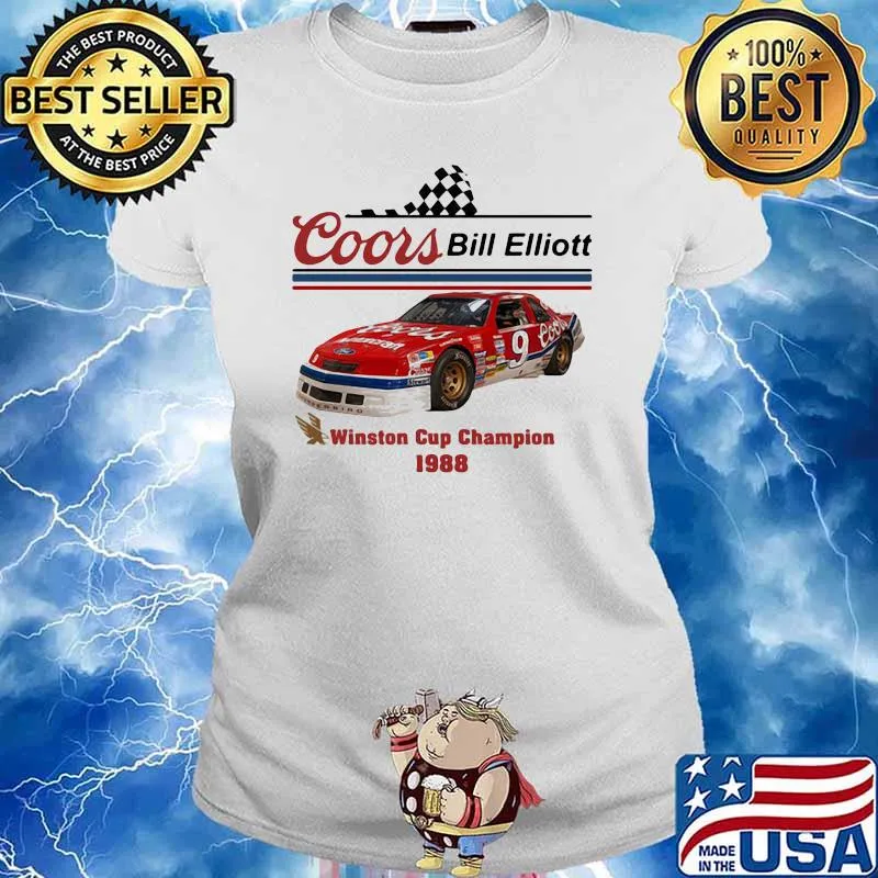 Nascar Coor Bill Elliott Winston Cup Champion 1988 Shirt Ladies tee