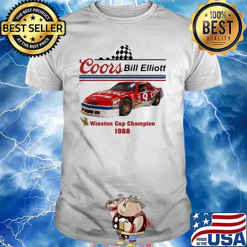 Nascar Coor Bill Elliott Winston Cup Champion 1988 Shirt