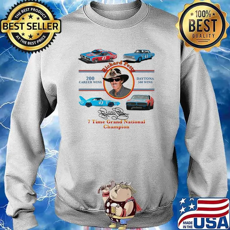 Nascar Richard Petty Time Grand National Champion Signature Shirt Sweater