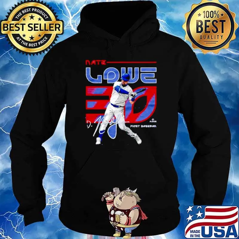 Nate Lowe first baseman signature Hoodie