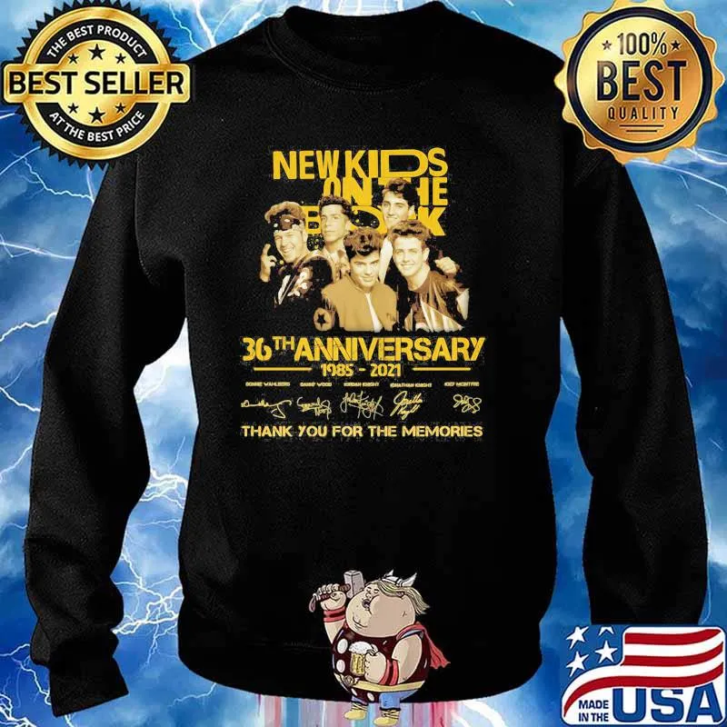 New Kids On The Block 36th Anniversary 1985 2021 Thank You For The Memories Signature Shirt Sweater