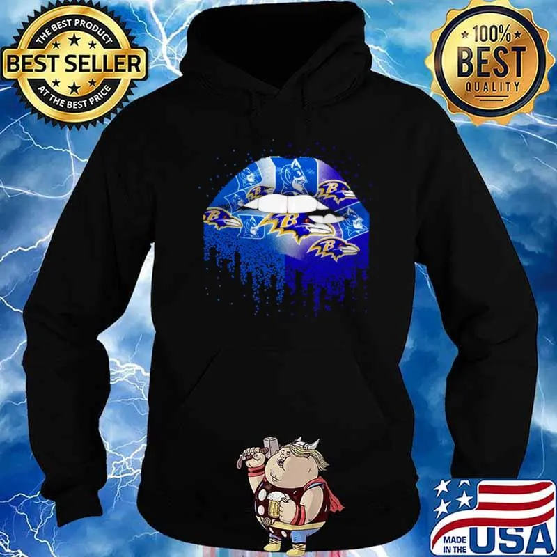 Nfl baltimore ravens lips logo Hoodie