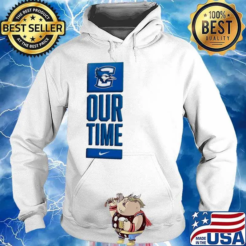 Nike Creighton Bluejays Basketball Our Time Bench Legend Hoodie