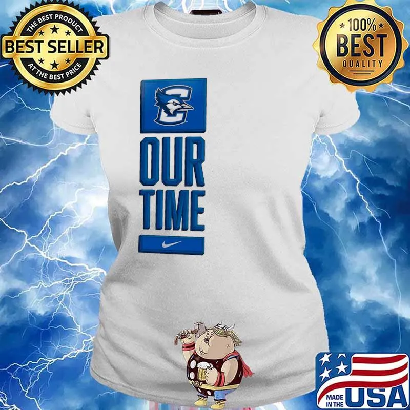 Nike Creighton Bluejays Basketball Our Time Bench Legend Ladies tee