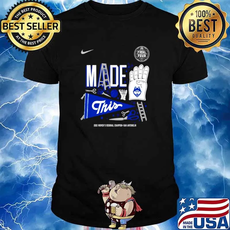 Nike UConn Huskies made 4 this 2021 women’s Regional champion Indianapolis shirt