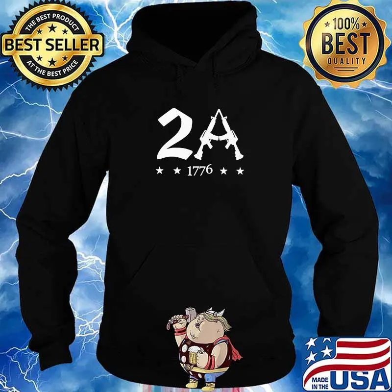 Official 2A 1776 Guns Shirt Hoodie