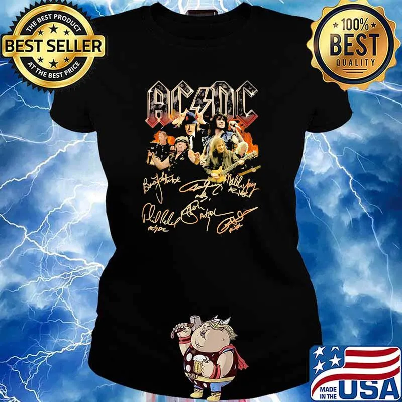 Official AC DC signature Shirt Ladies tee