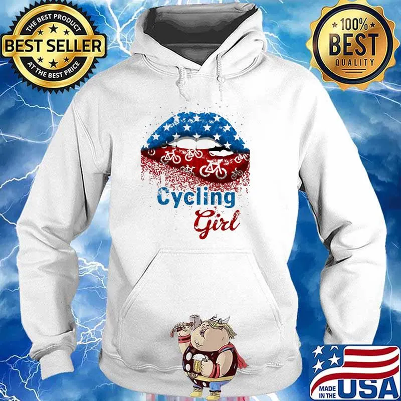 Official Cycling Girl Mouth Shirt Hoodie