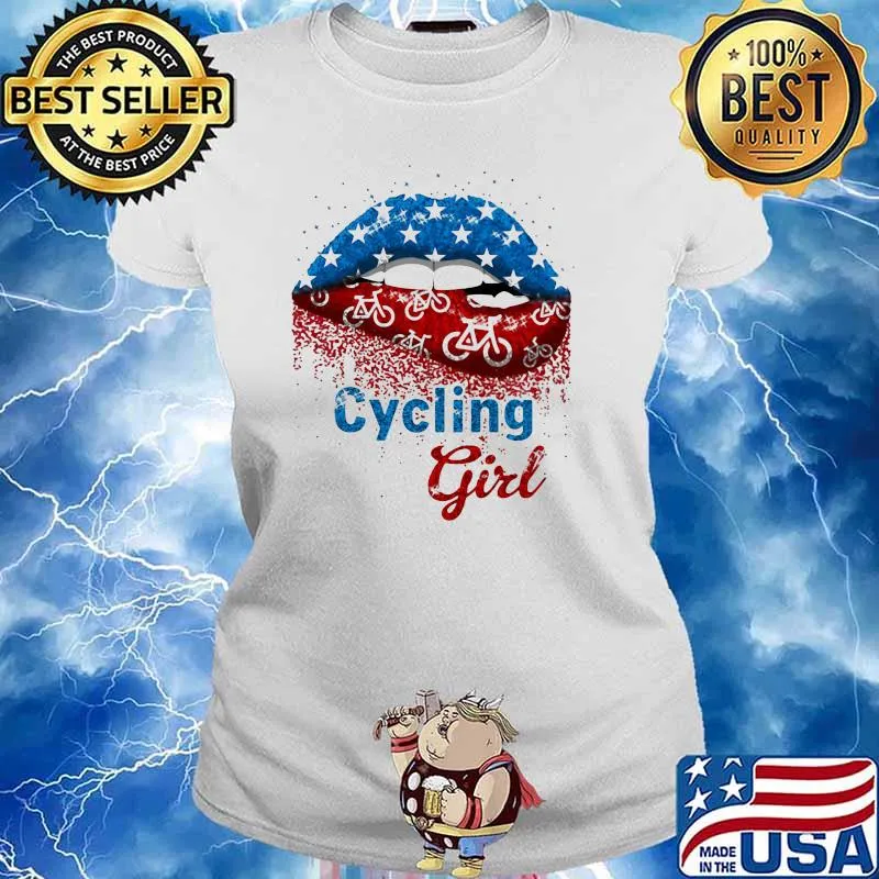 Official Cycling Girl Mouth Shirt Ladies tee
