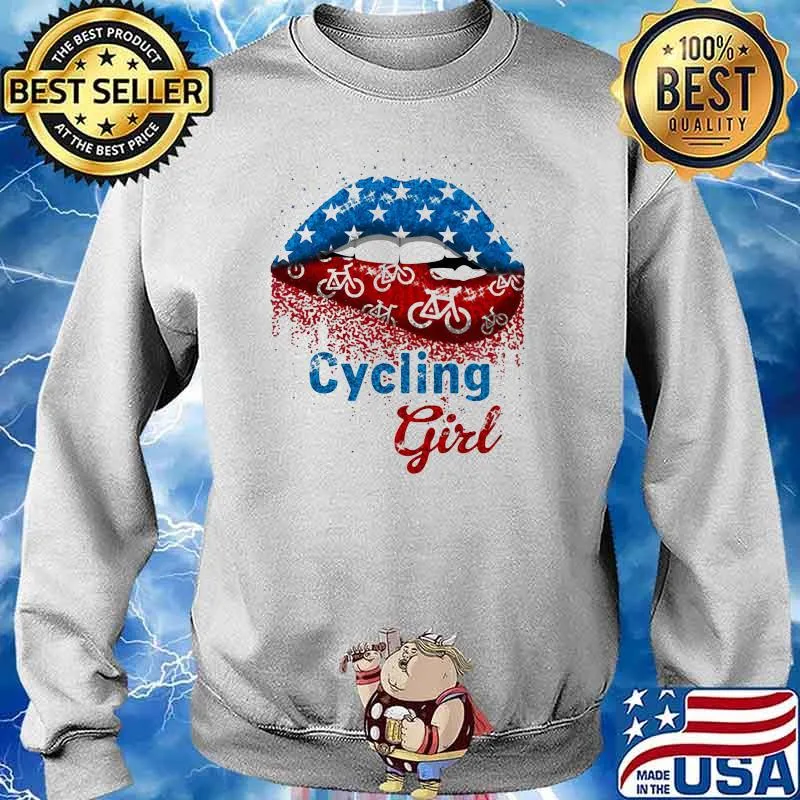 Official Cycling Girl Mouth Shirt Sweater