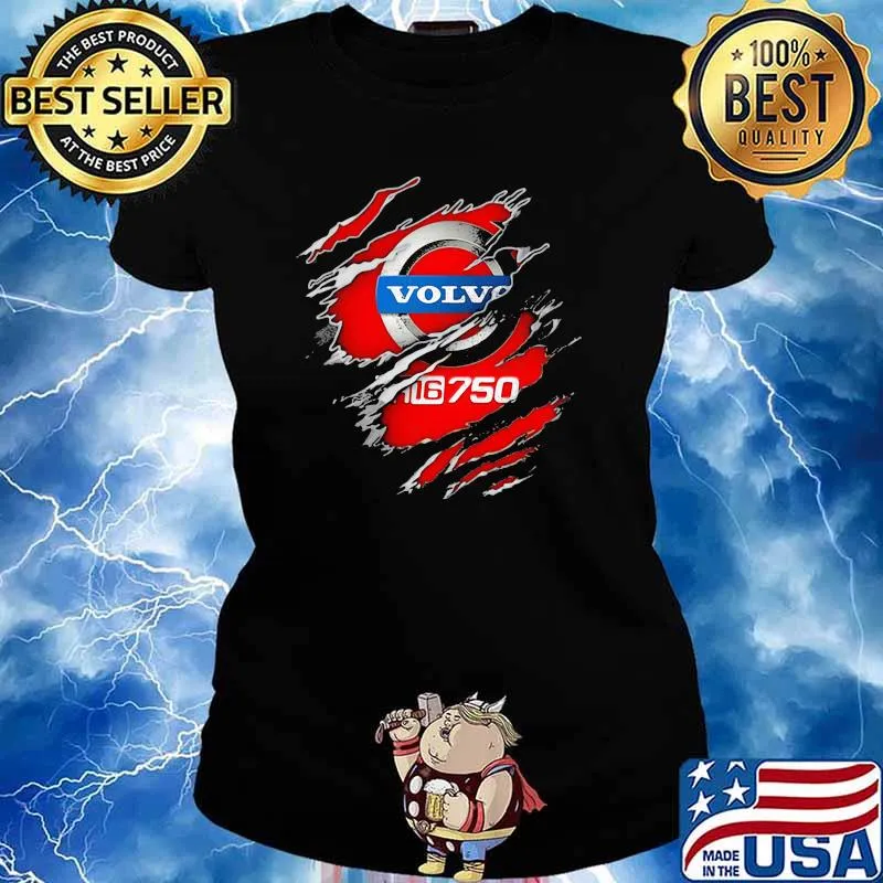 Official Hero With Volvo Fh16 750 Logo Shirt Ladies tee