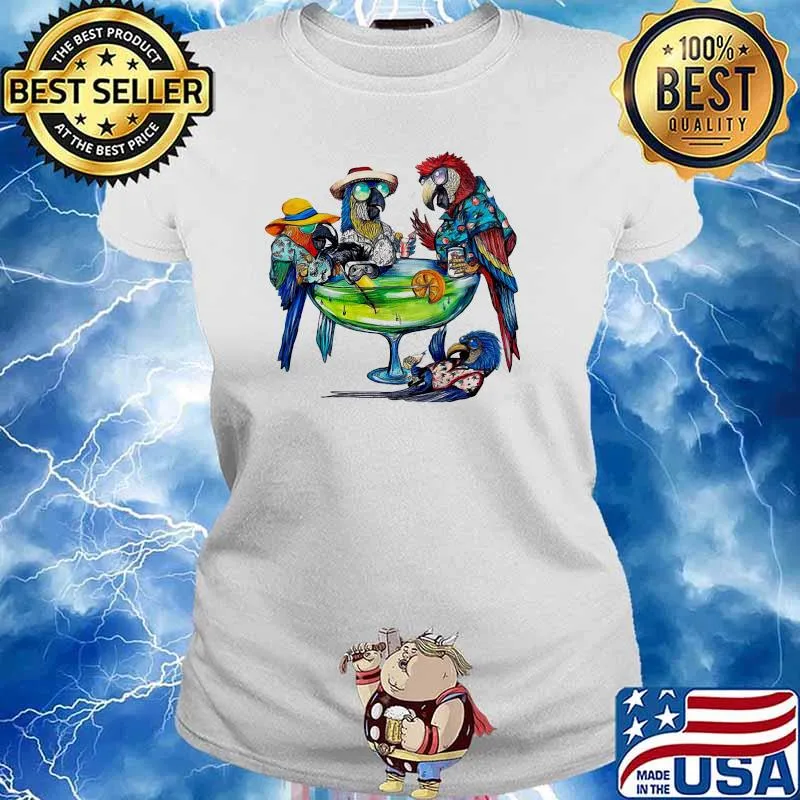 Official Parrot Art Cooktail Shirt Ladies tee