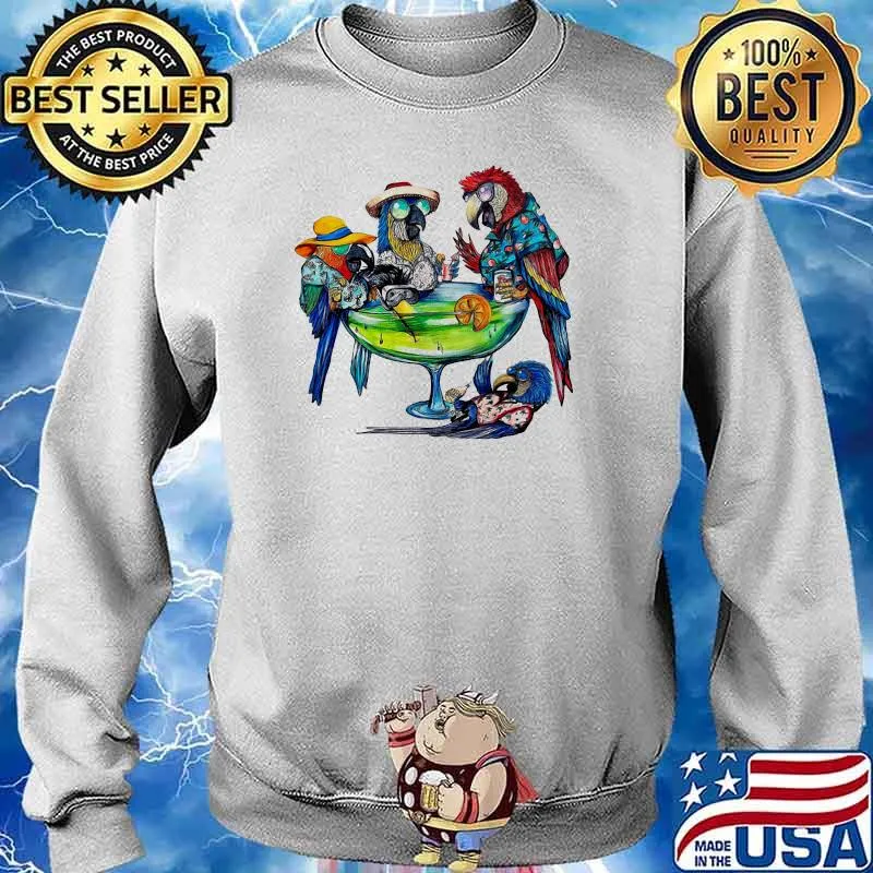 Official Parrot Art Cooktail Shirt Sweater