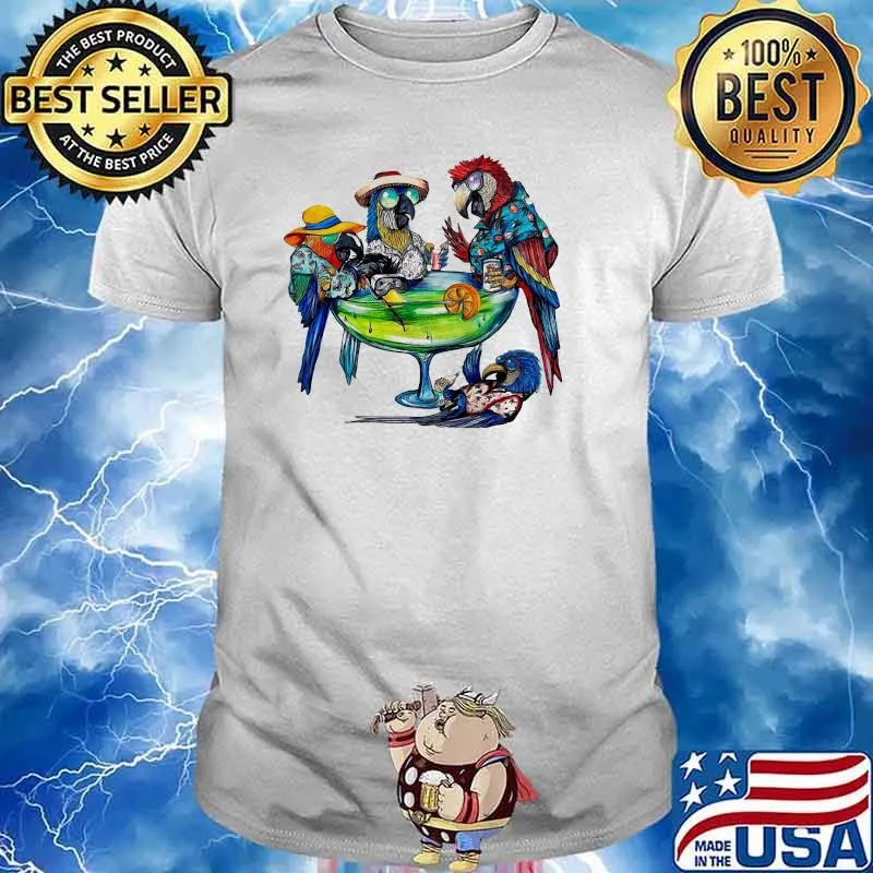 Official Parrot Art Cooktail Shirt Unisex