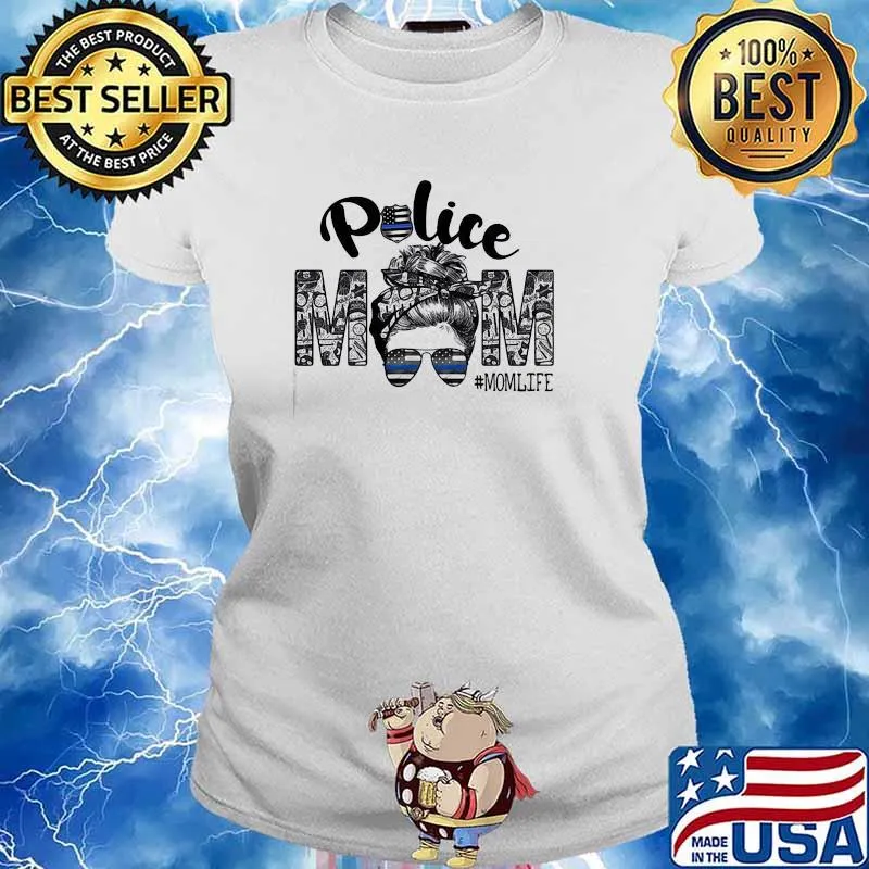 Official Police Mom Momlife Shirt Ladies tee