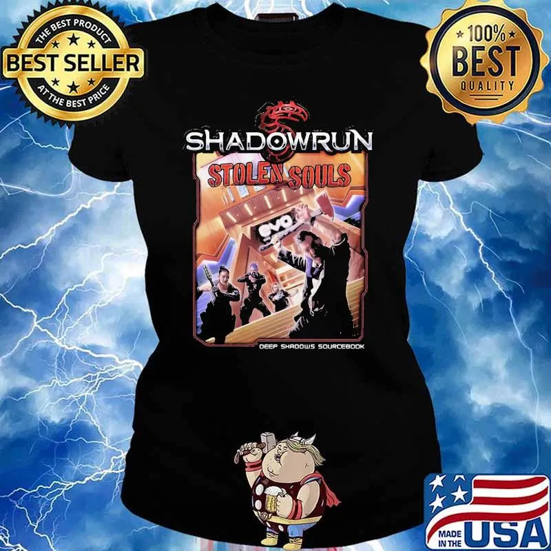 Official Shadowrun Stolen Souls Dragon Shirt Ladies tee
