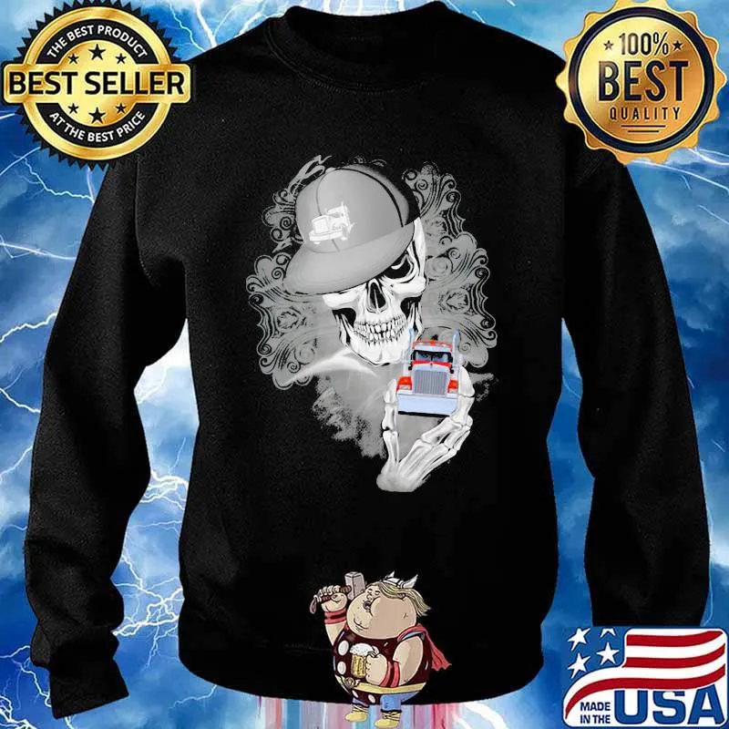 Official Skull Cap Trucker Shirt Sweater