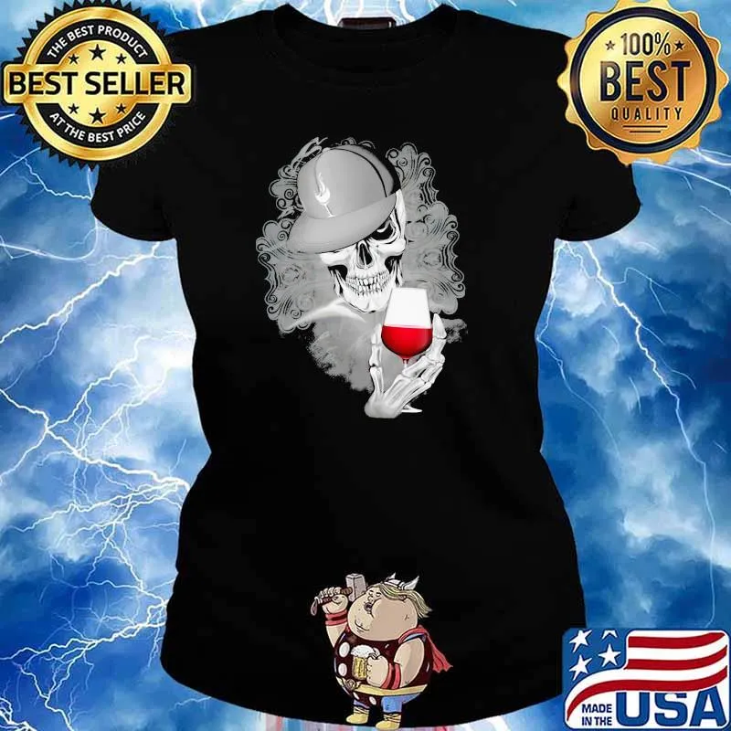 Official Skull Cap Wine Shirt Ladies tee