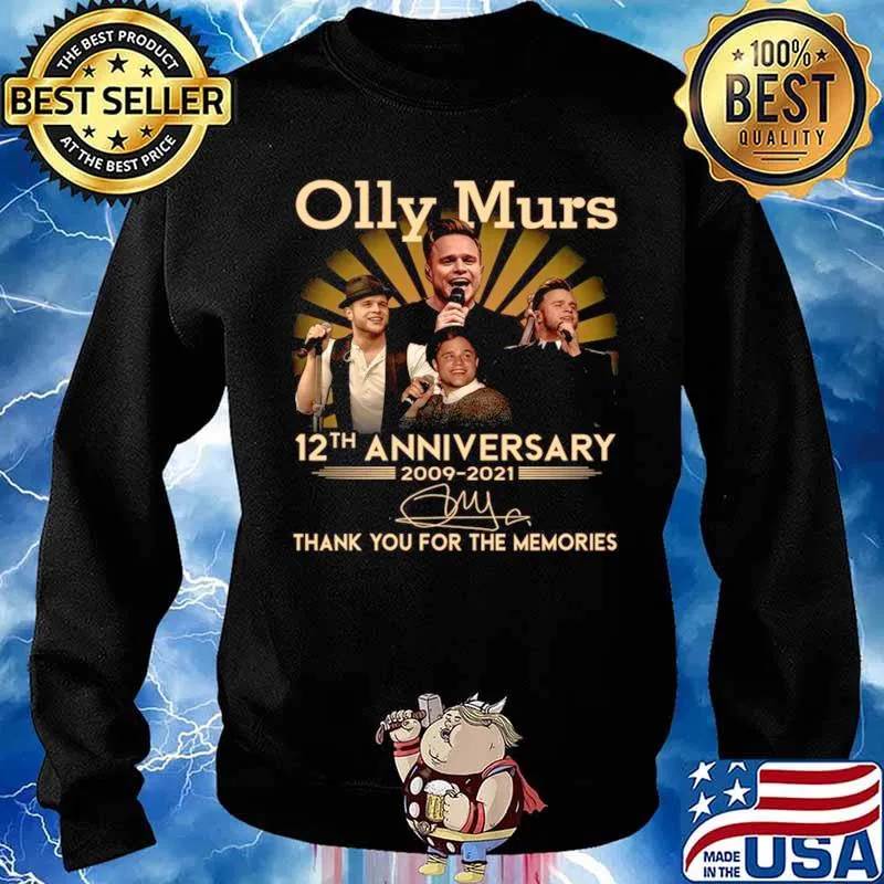 Olly Murs 12th Anniversary 2009 2021 Signature Thank You For The Memories Sweater