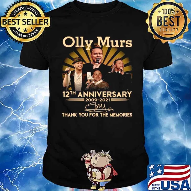 Olly Murs 12th Anniversary 2009 2021 Signature Thank You For The Memories shirt