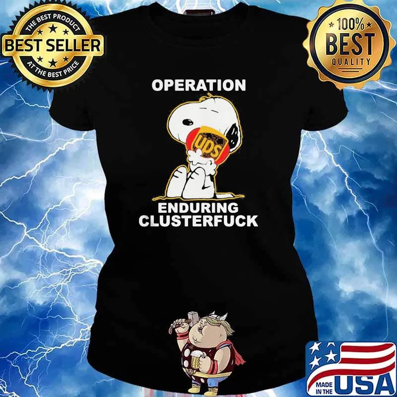 Operation Enduring Clusterfuck Snoopy Hug Logo Shirt Ladies tee