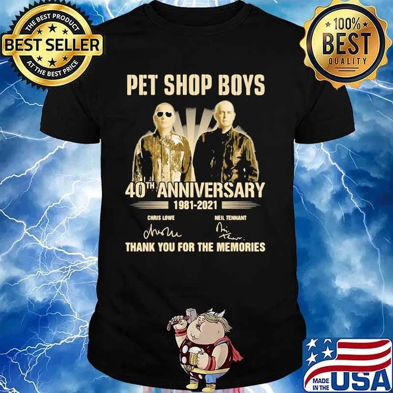 Pet Shop Boys 40th Anniversary 1981 2021 Thank You For The Memories Signature Shirt