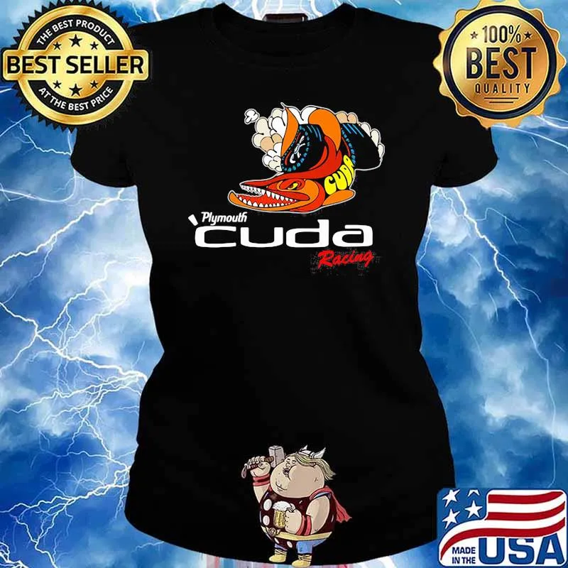 Plymouth Cuda Racing Logo Shirt Ladies tee