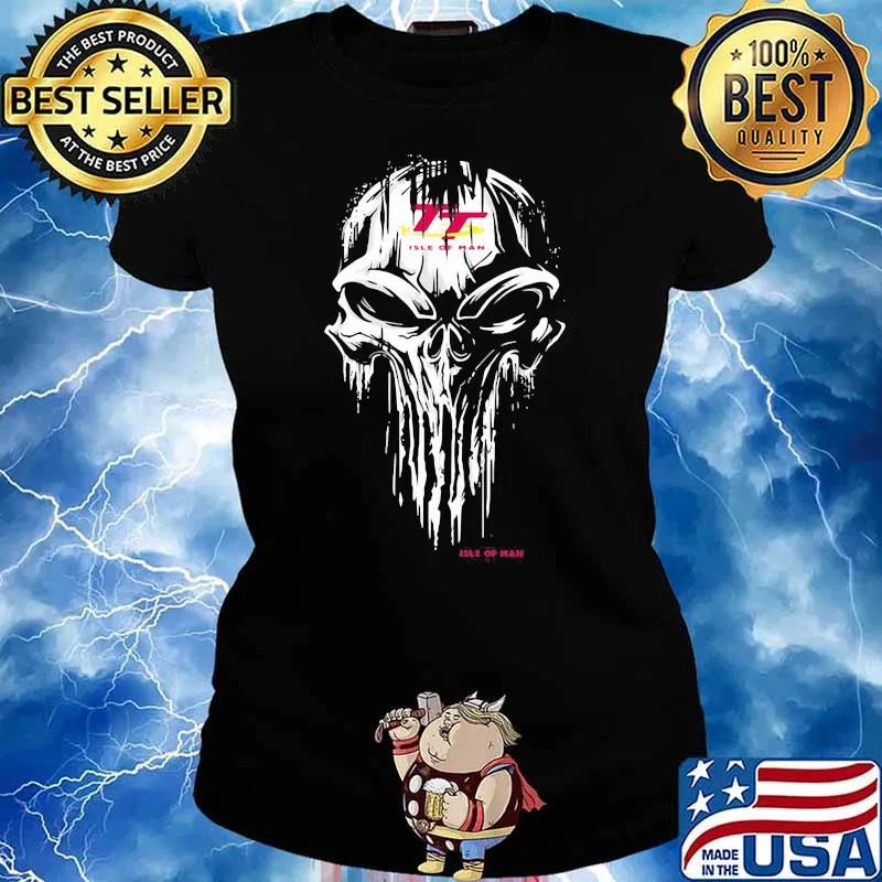 Punisher With Isle Of Man TT Logo Shirt Ladies tee