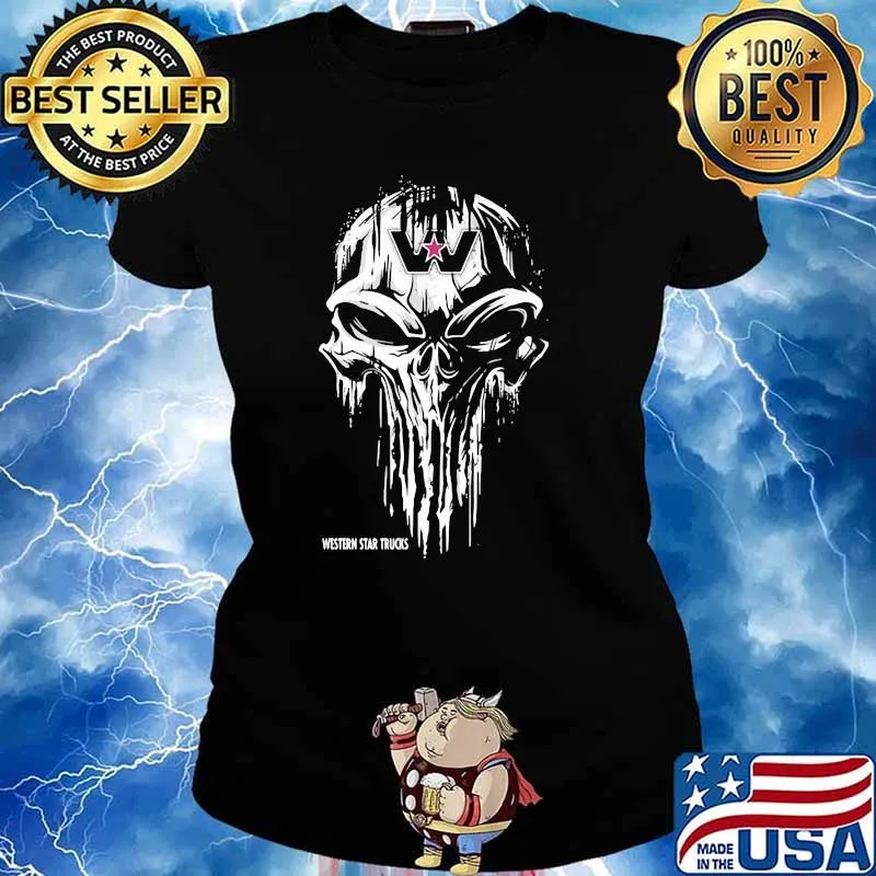 Punisher With Western Star Trucks Shirt Ladies tee