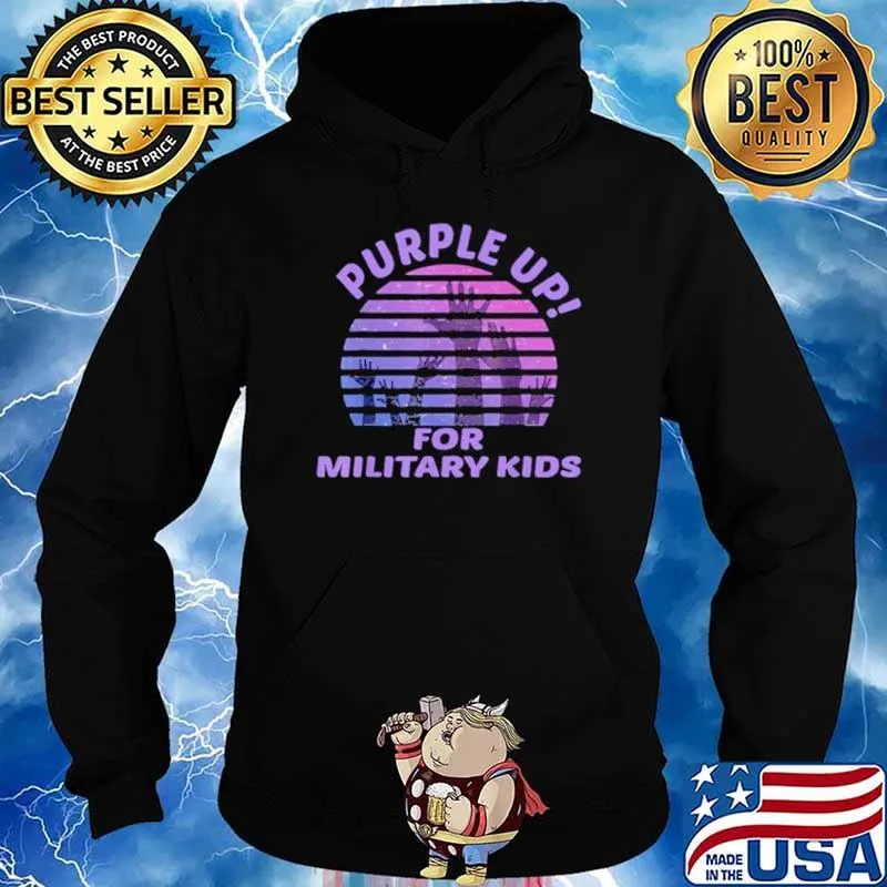 Purple Up For Military Kids Vintage Hoodie