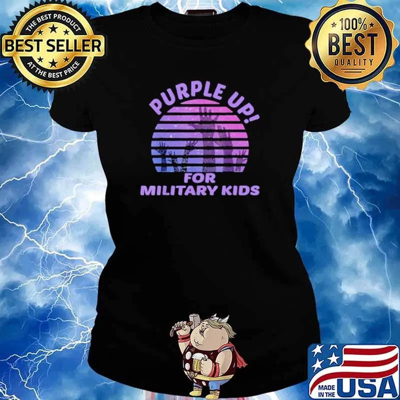 Purple Up For Military Kids Vintage Ladies tee