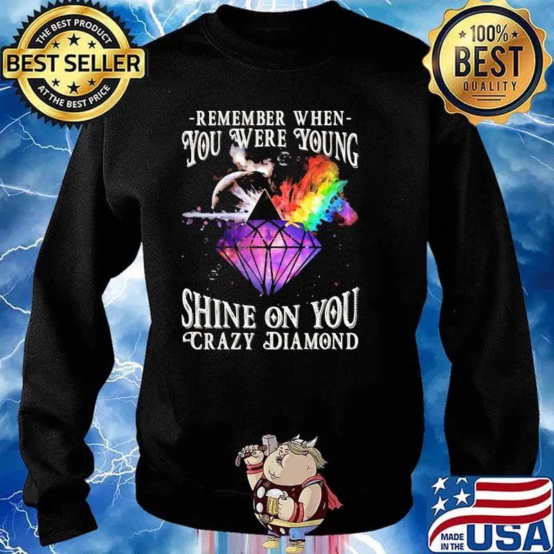 Remember When You Were Young Shine On You Crazy Diamond Rainbow Shirt Sweater