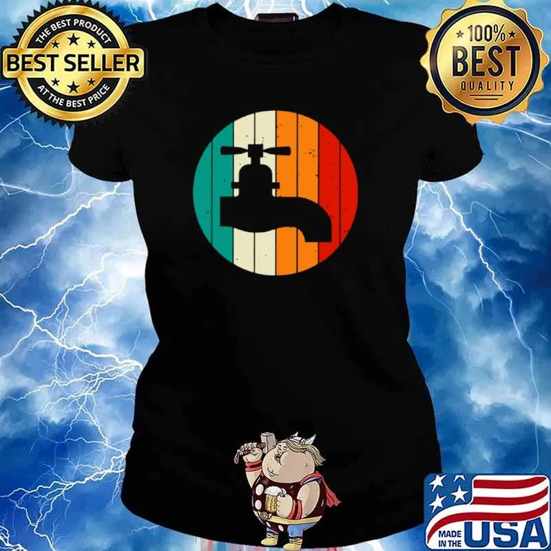 Retro Vintage Plumber Faucet Ladies tee
