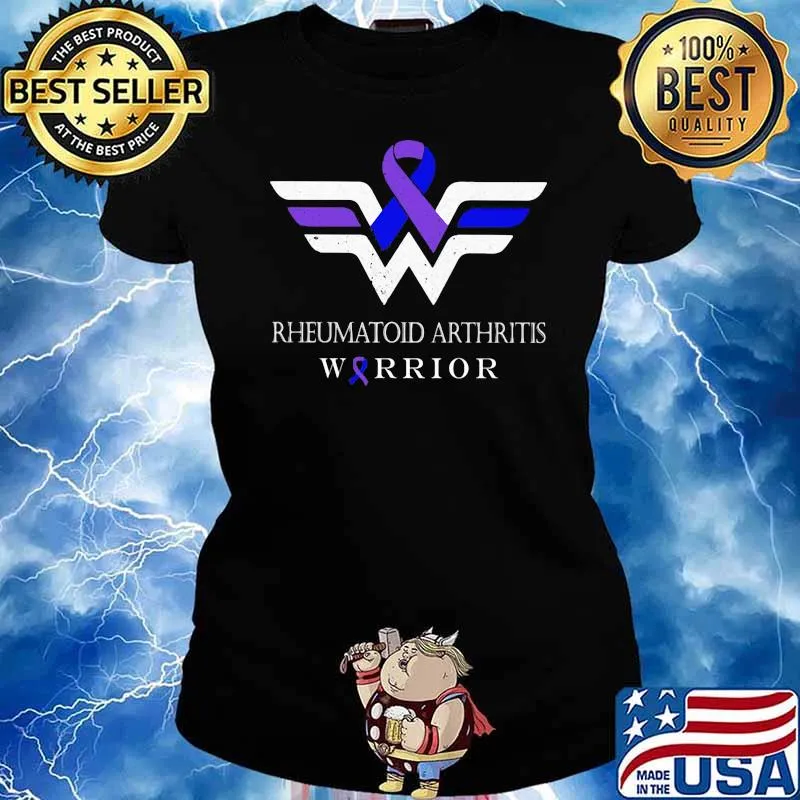 Rheumatoid Arthritis Warrior Wonder Woman Logo Shirt Ladies tee