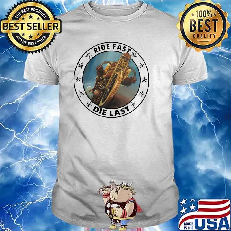 Ride Fast Die Last Skull Motorcycle Shirt