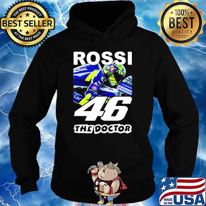 Rossi The Doctor 46 King Of The Mountain World Champion Motorcycle Shirt Hoodie