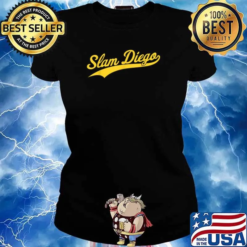 San Diego SD Slam Diego Script Shirt Ladies tee
