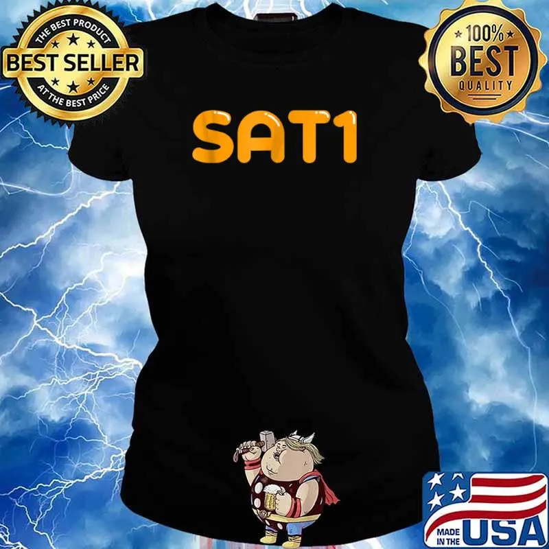 SAT1 Shiny Text by Swagazon Shirt Ladies tee