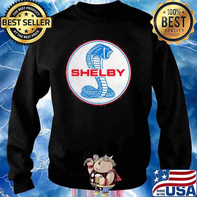 Shelby Blue And Red Logo Shirt Sweater