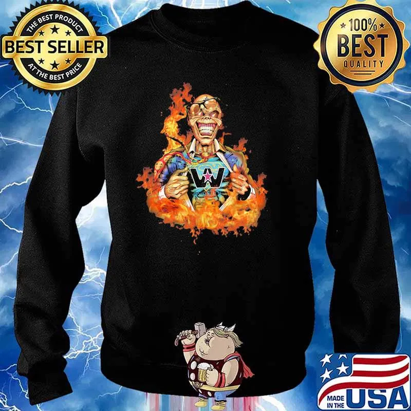 Skull Fire With Western Star Trucks Logo Shirt Sweater