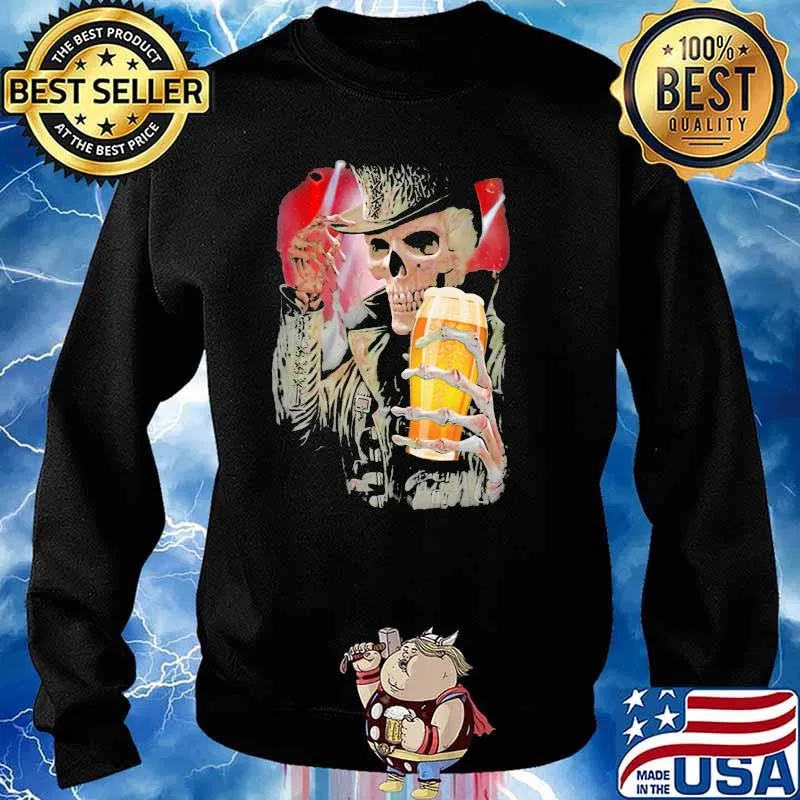 Skull Hello Darkness Beer Shirt Sweater