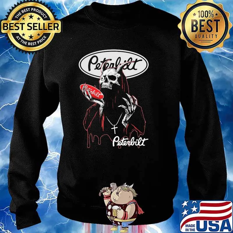 Skull Hold Peterbilt Logo Shirt Sweater