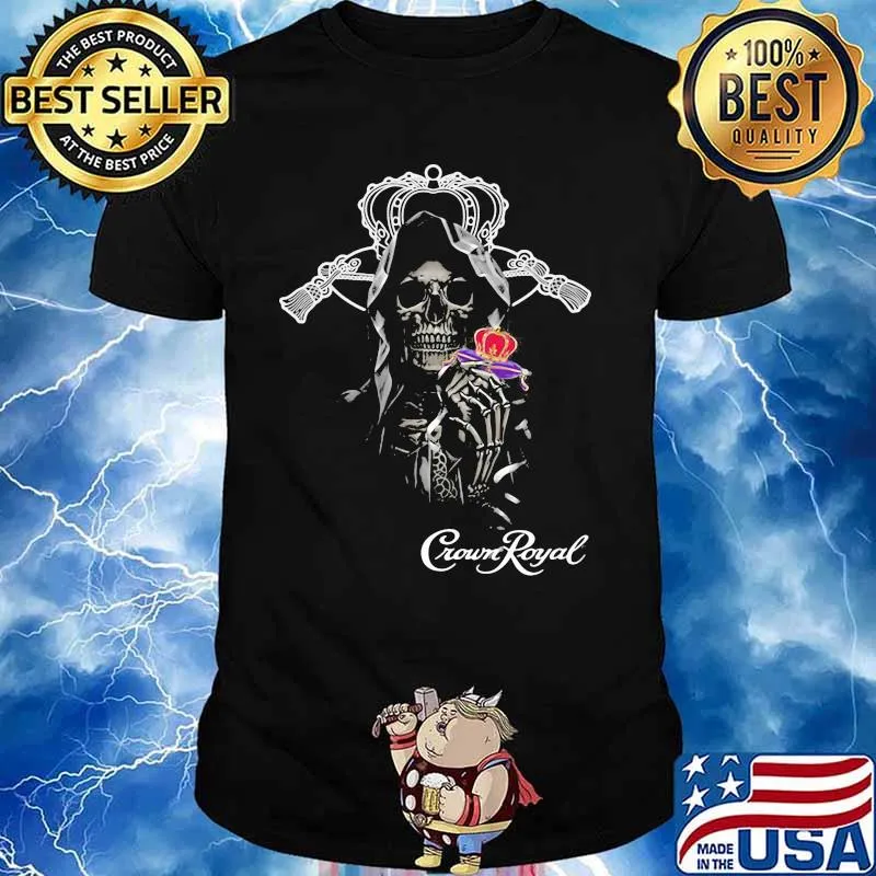 Skull Holding Crown Royal Logo Shirt